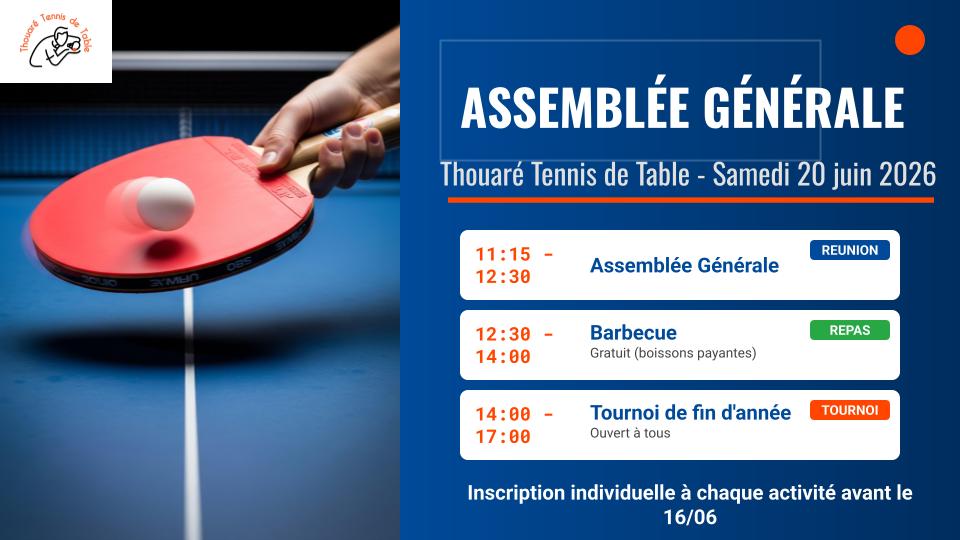 AG + Repas + Tournoi - 20 Juin 2026